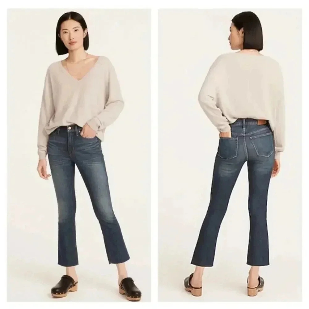 J Crew TALL mid-rise demi-boot crop jean in Lantern wash Size 25T NWT